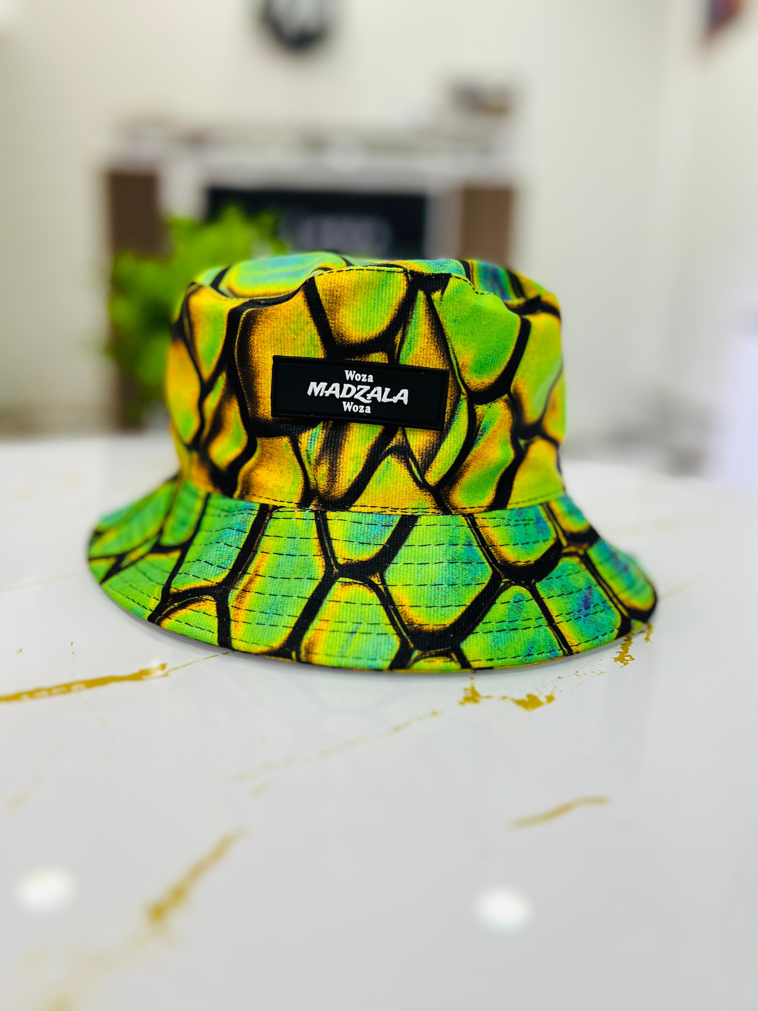 Snake print bucket hat